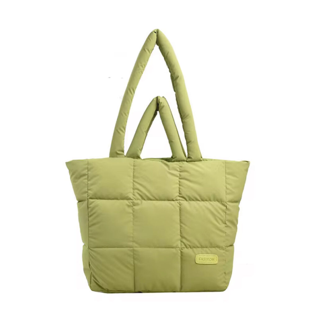 Bolso Tote Puffer Verde