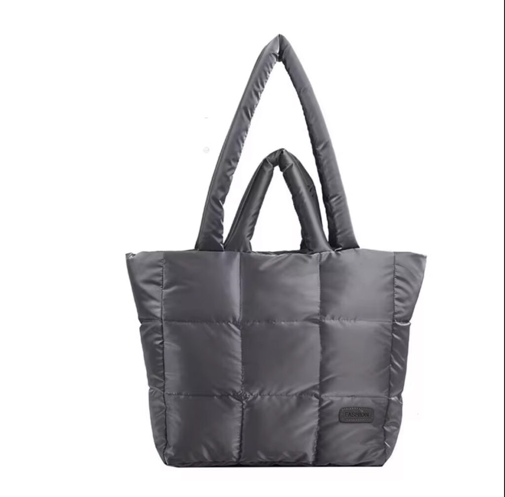 Bolso Tote Puffer Gris