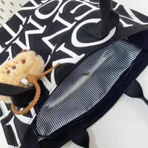 Bolso Lona Letras Negro: imagen 2