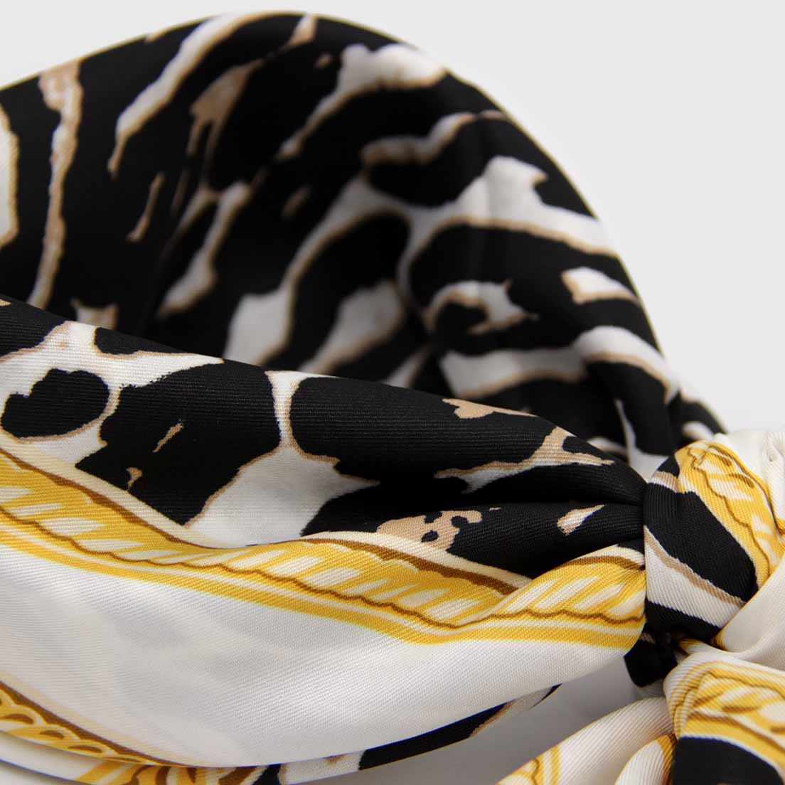 Pañuelo Seda Print Beige: imagen 3